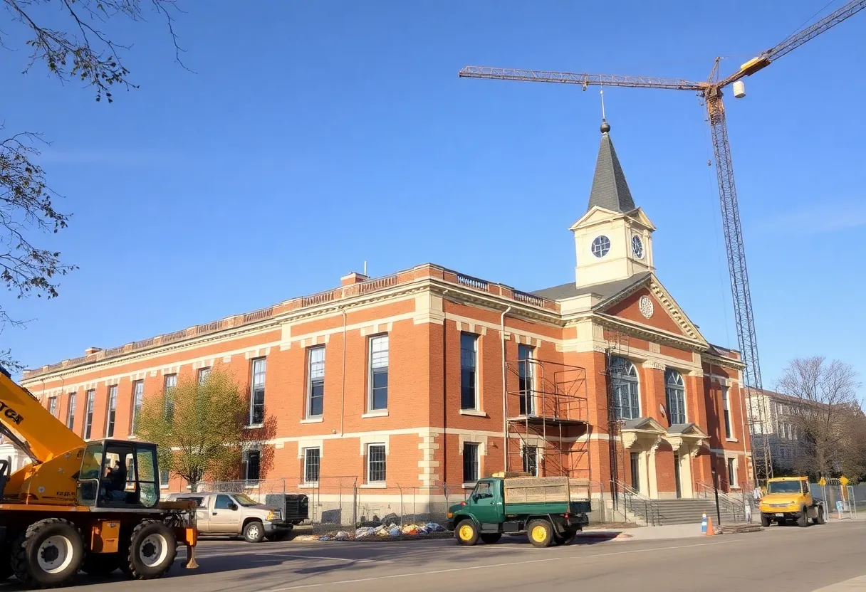Renovation in progress at the historic Academy of Richmond County