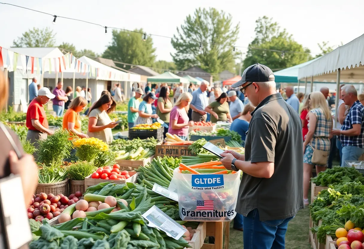 Community members participating in Agriculture Month activities in Augusta