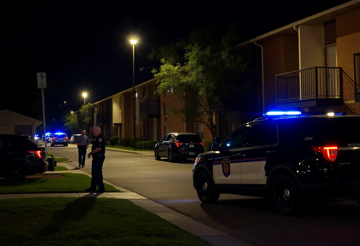 Law enforcement in Augusta responding to a shooting incident at an apartment complex