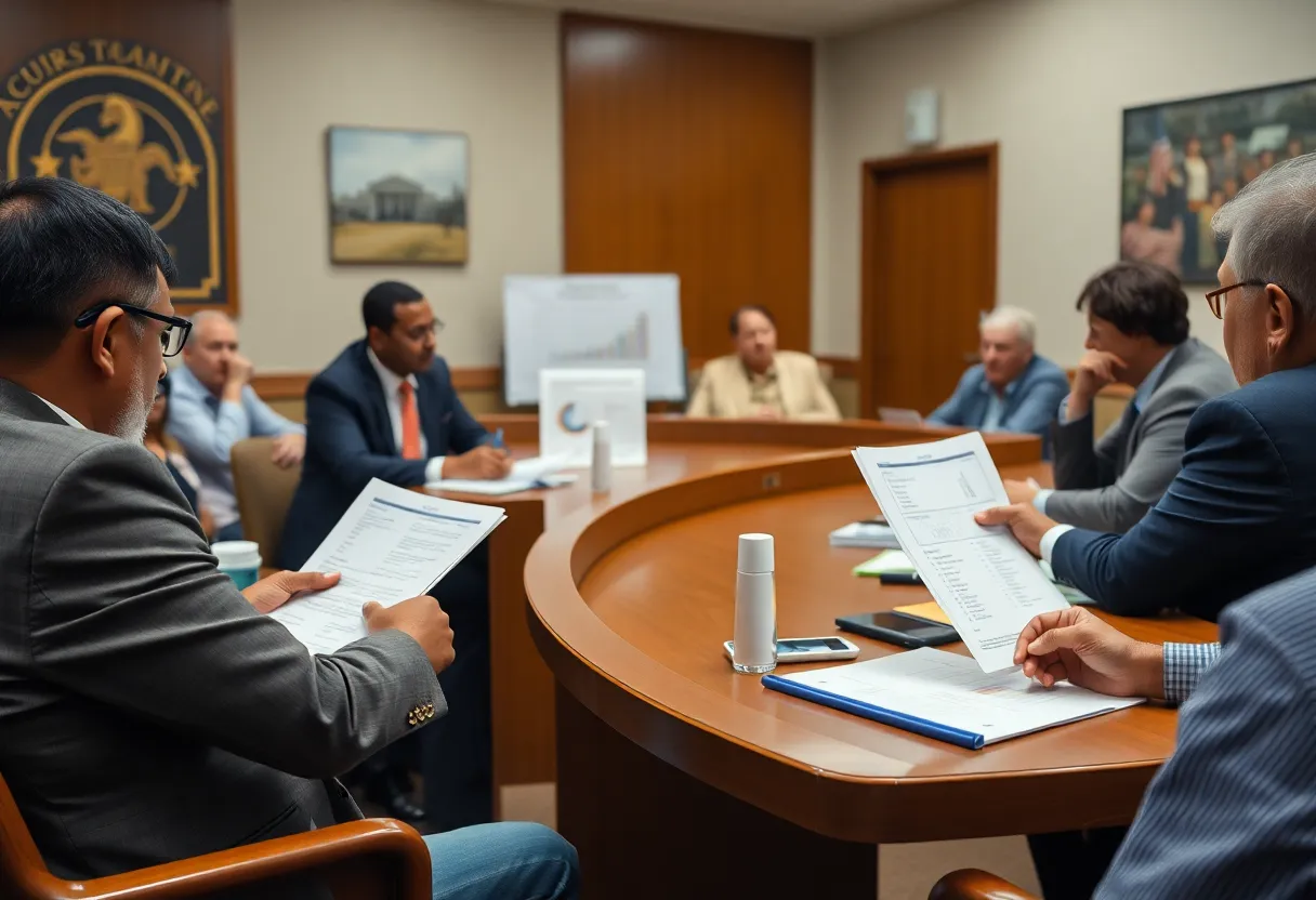 City council members discussing budget and tax proposals in Augusta