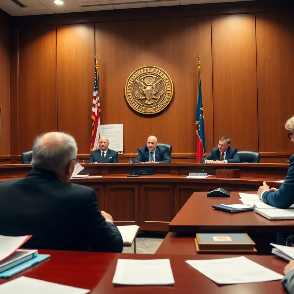 Commissioners discussing budget issues during a meeting