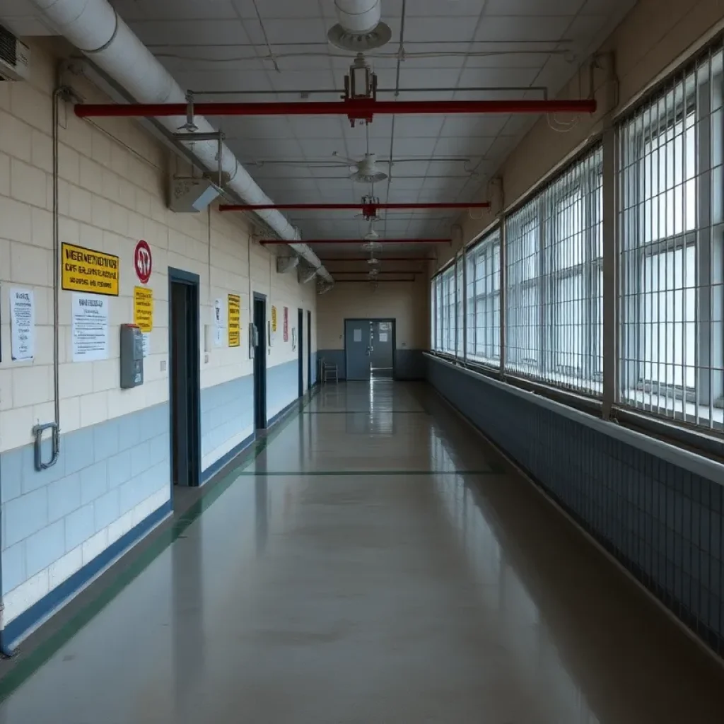 Correctional facility environment highlighting safety concerns