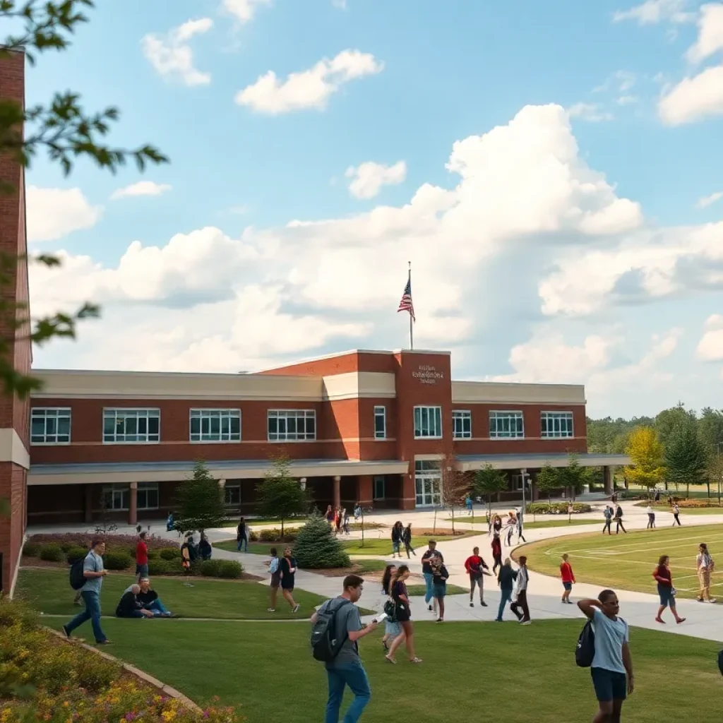Students at Augusta High School engaged in academic activities