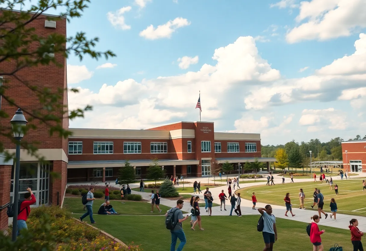 Students at Augusta High School engaged in academic activities