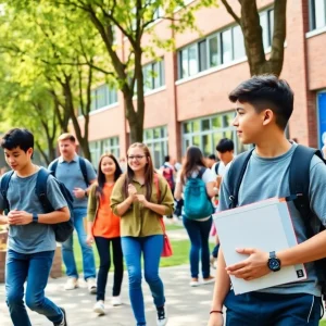 Students participating in academic activities at Augusta high school