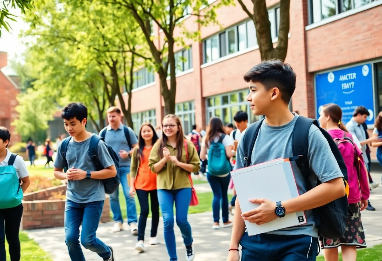 Students participating in academic activities at Augusta high school