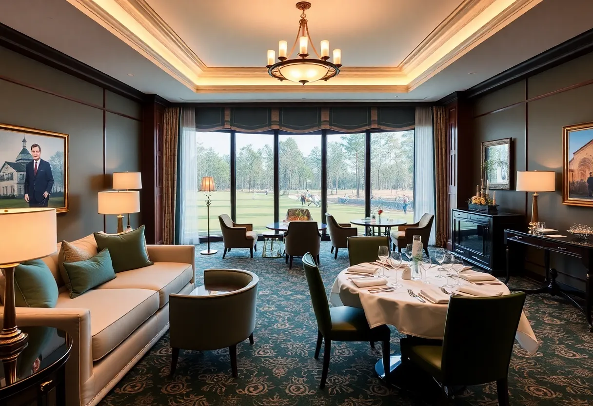 Luxury accommodations for the Masters tournament at Augusta National Golf Club