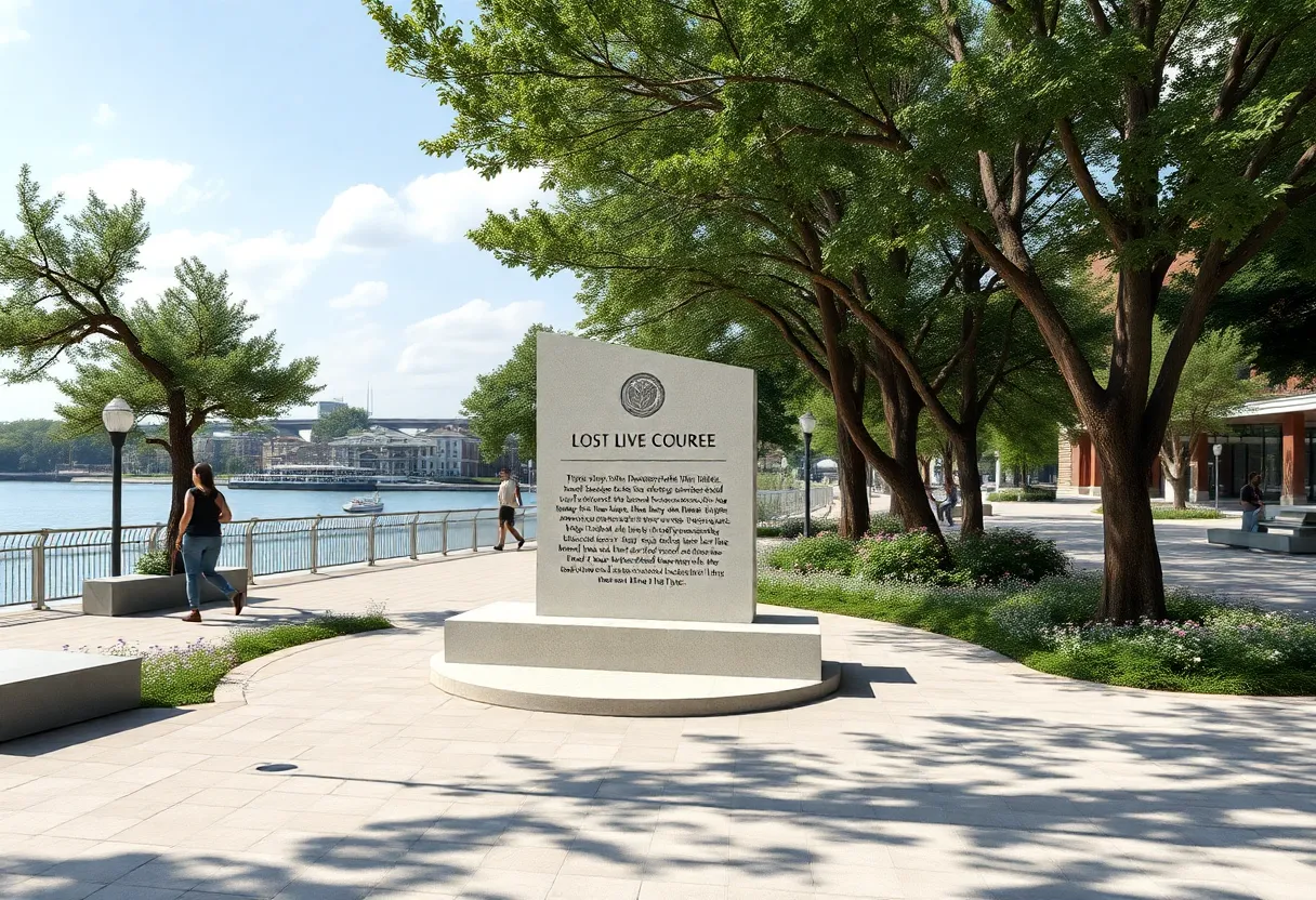 Monument design for Hurricane Helene victims at Riverwalk