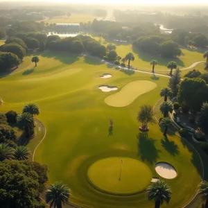 Aerial view of Augusta National Golf Club