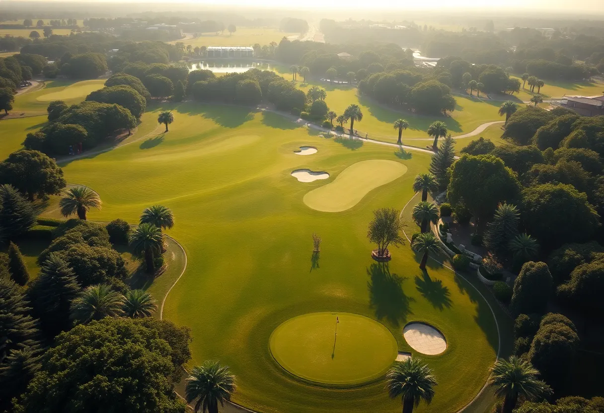Aerial view of Augusta National Golf Club