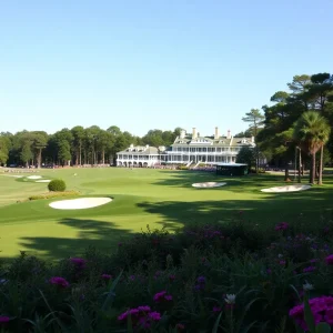 Lush landscape of Augusta National Golf Club