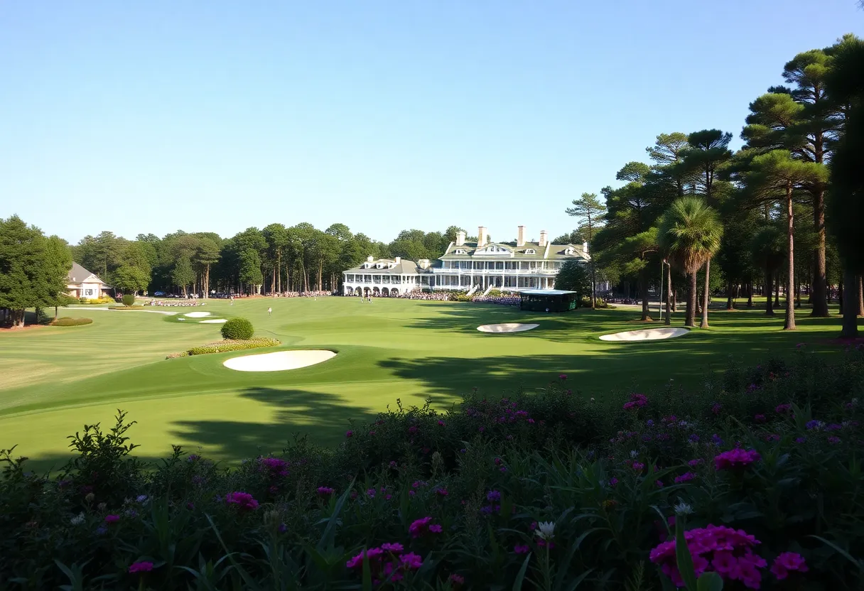 Lush landscape of Augusta National Golf Club