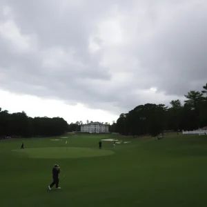 Scenic view of Augusta National Golf Course during the Masters Tournament