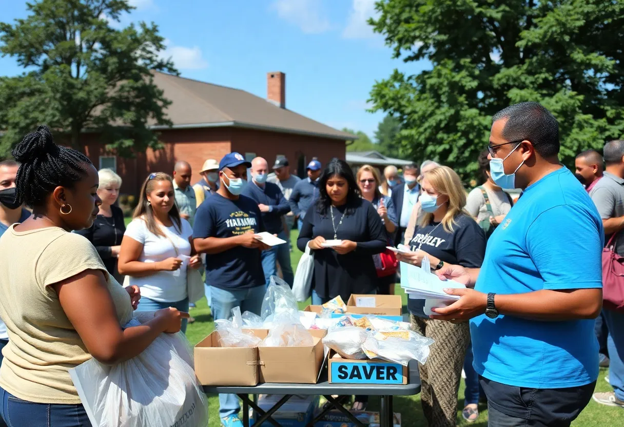 Community members participating in National Overdose Awareness Day event in Augusta
