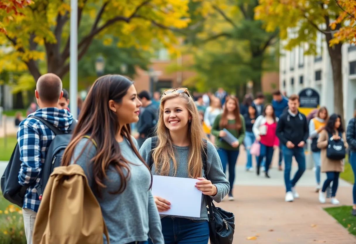 Students enjoying campus activities at Augusta University