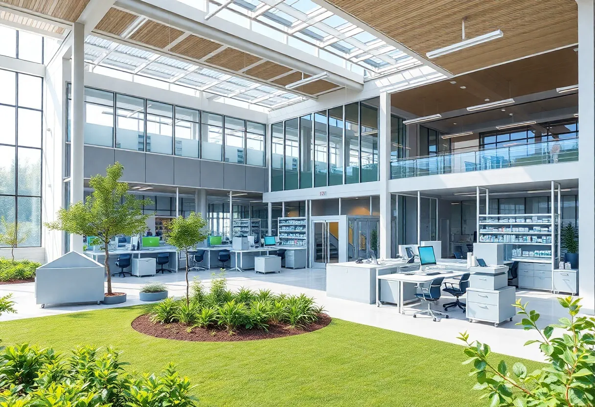 Exterior view of Boehringer Ingelheim's expanded research facility in Athens, Georgia.