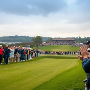 Spectators at Dalton Golf & Country Club during the Georgia Open