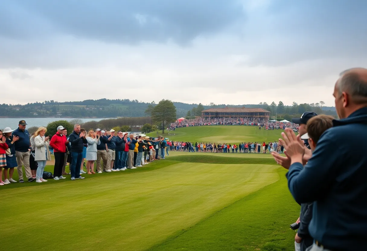 Spectators at Dalton Golf & Country Club during the Georgia Open