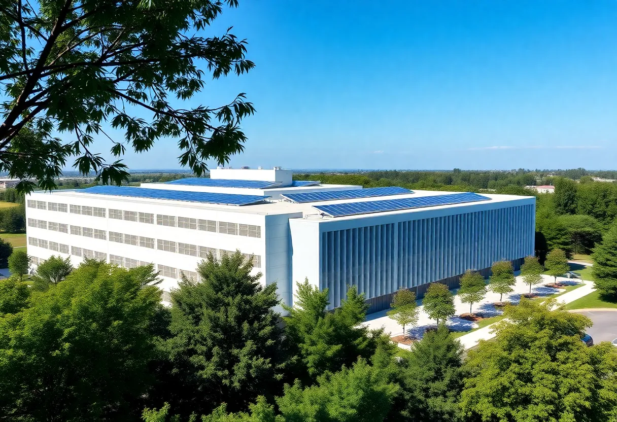 Rendering of the new Facebook data center in Newton County, Georgia
