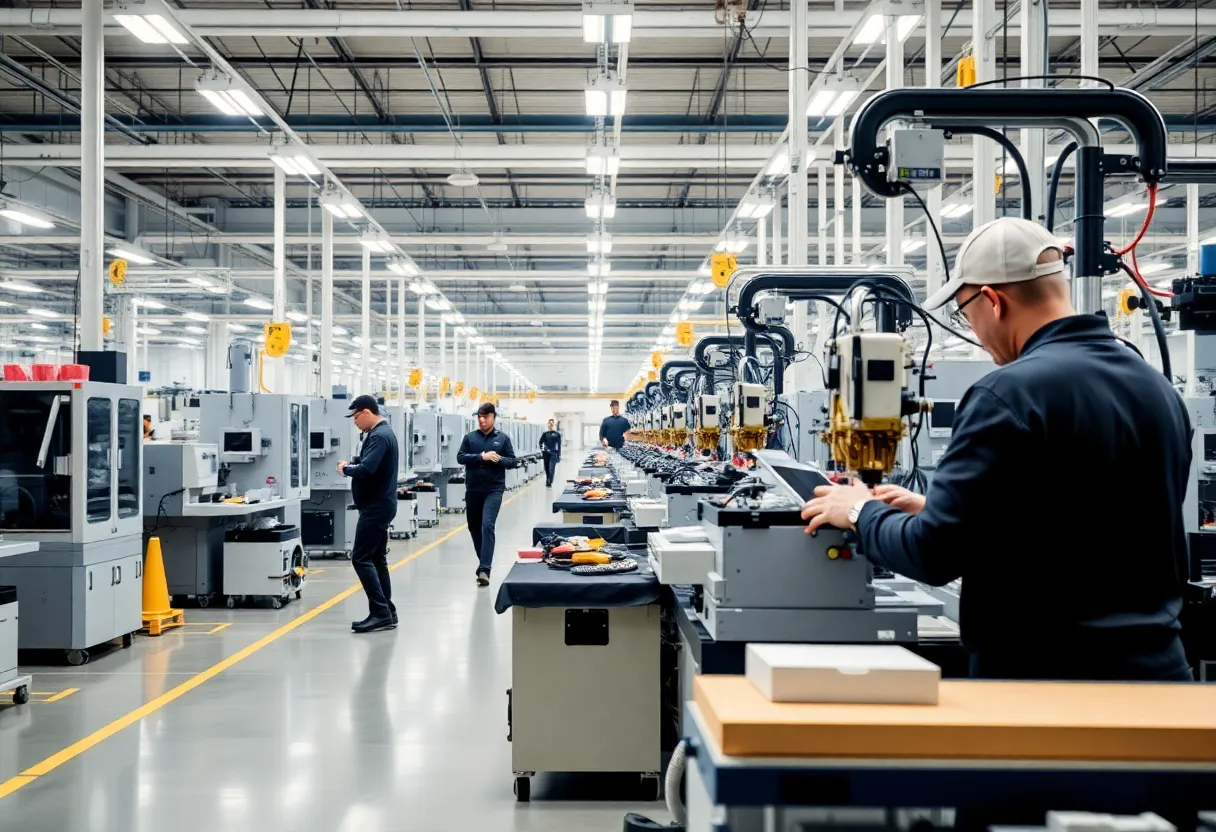 Workers at GE Appliances manufacturing facility in the U.S.