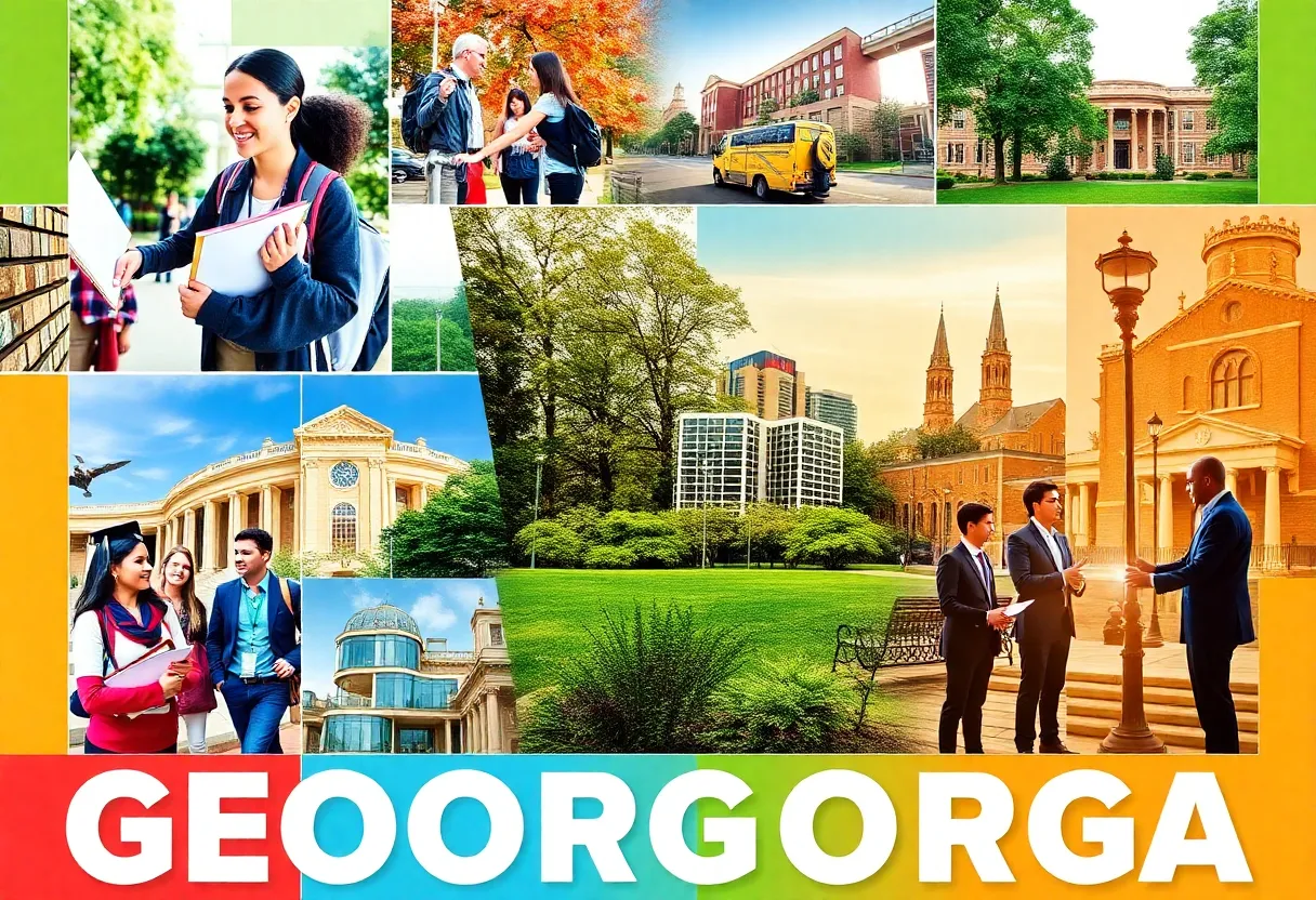 Illustration of Georgia's education impact on economy and jobs