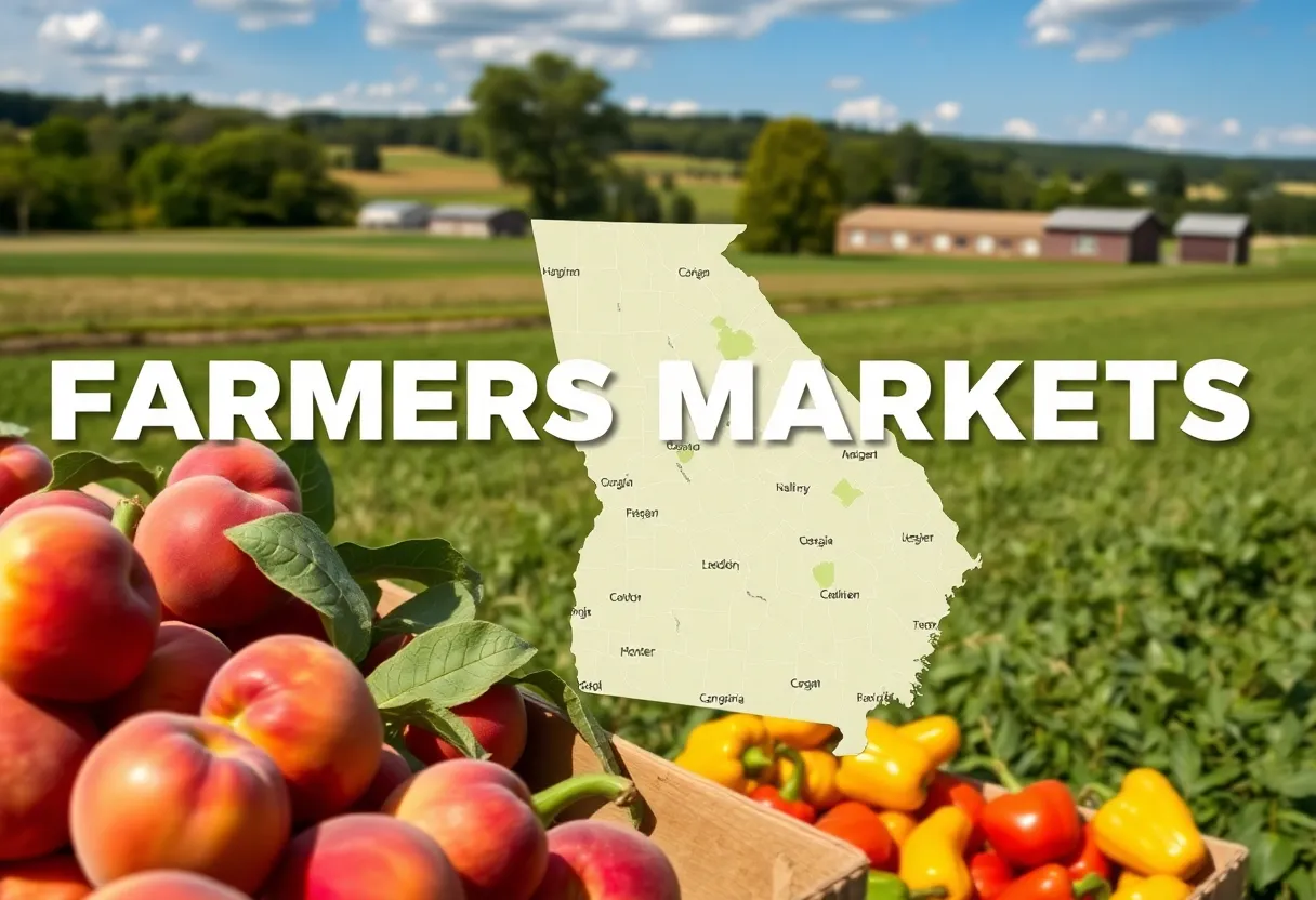 Interactive map of Georgia's farmers markets showcasing local produce