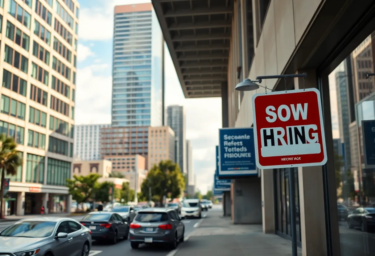 Empty office buildings in Georgia representing layoffs