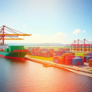 Visual representation of economic growth in Georgia's trade sectors