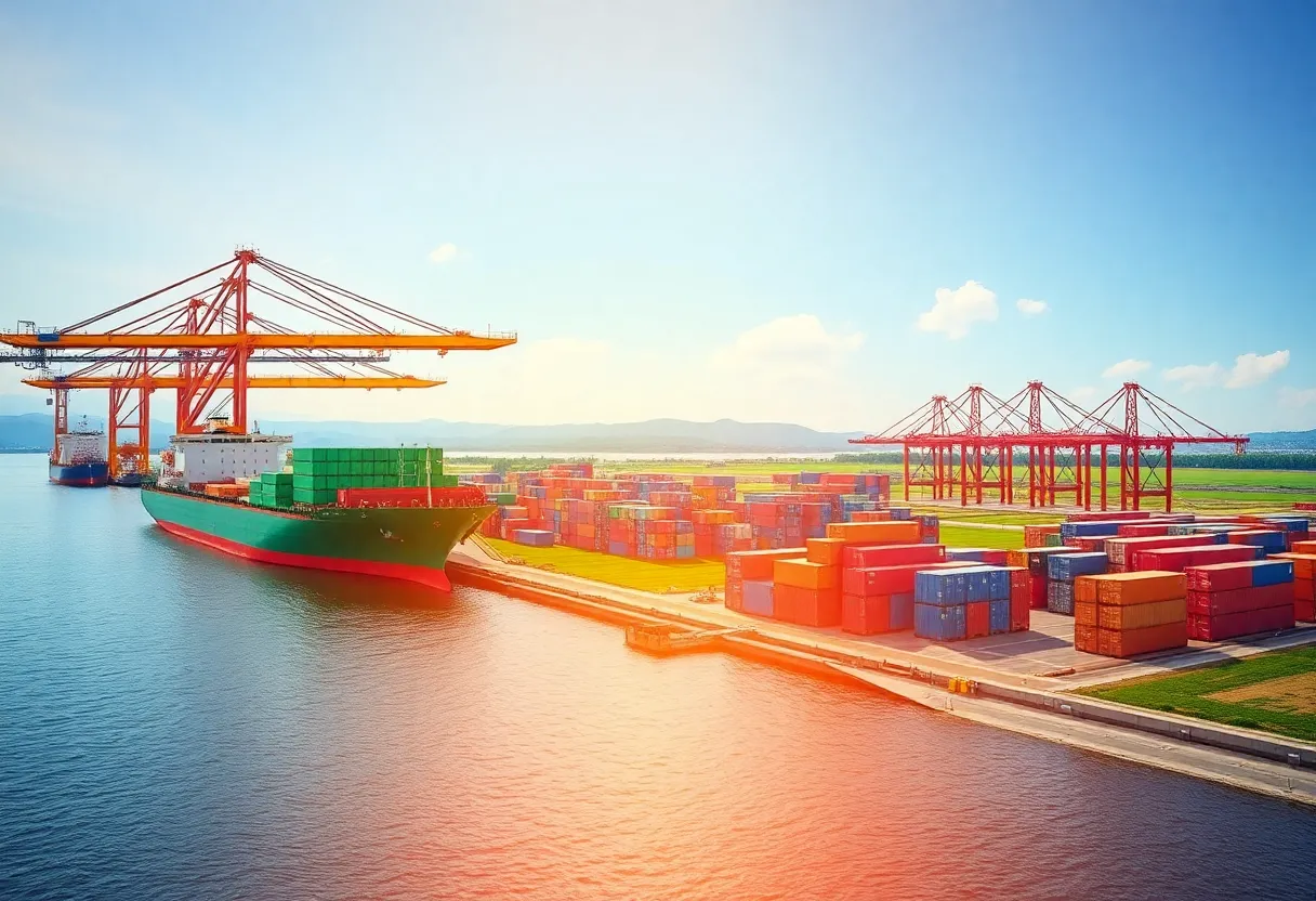 Visual representation of economic growth in Georgia's trade sectors