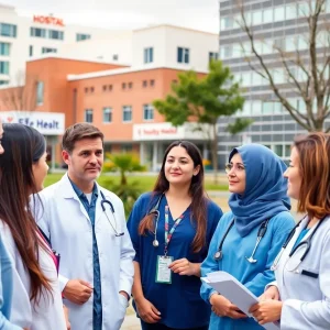 Healthcare professionals discussing strategies for improving patient care
