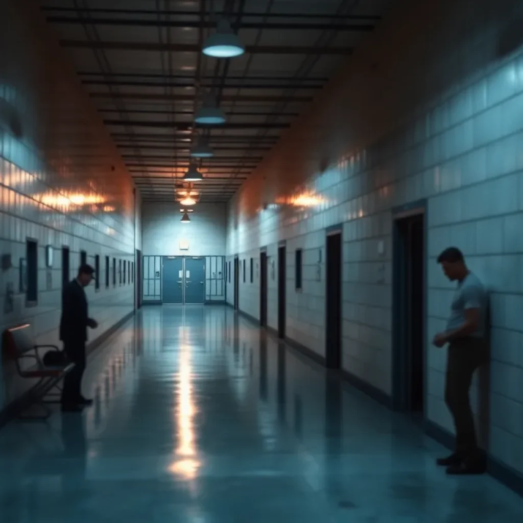 An illustration of a correctional facility highlighting safety issues and accountability.