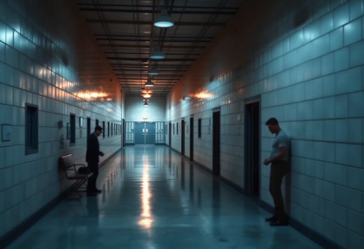 An illustration of a correctional facility highlighting safety issues and accountability.
