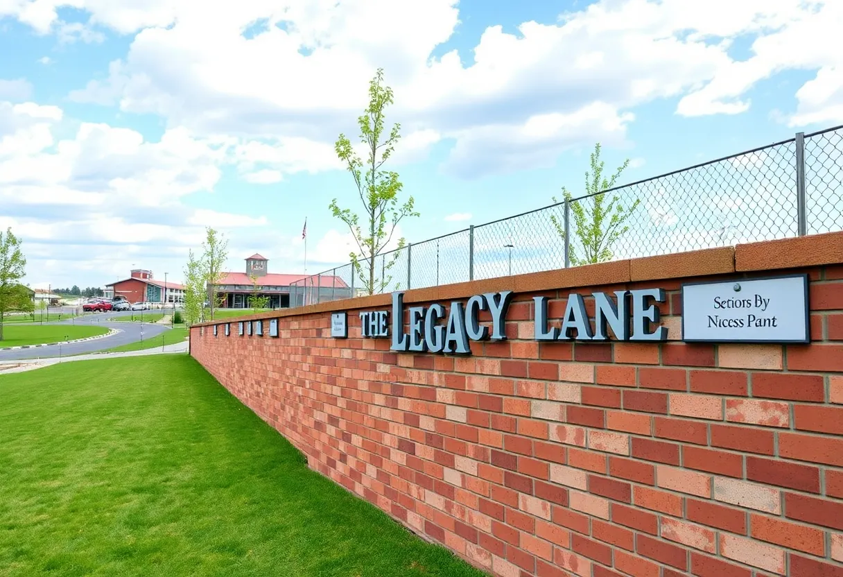 Personalized bricks and tiles on the Legacy Lane Wall at South Georgia Motorsports Park