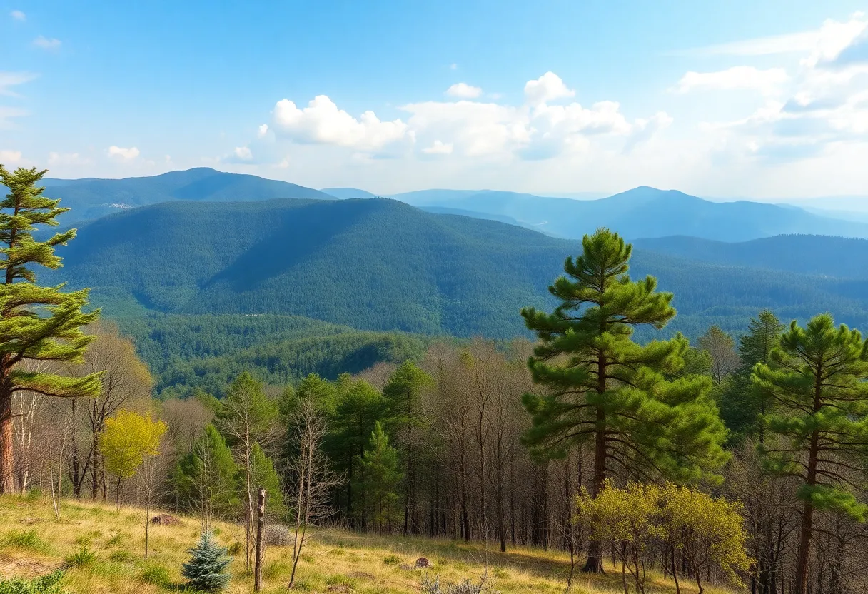 A tranquil forest landscape representing the legacy of a beloved physician.