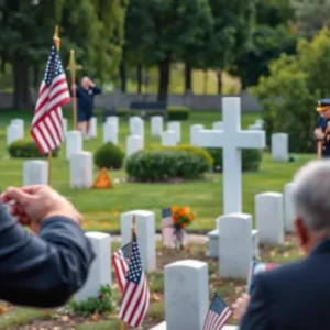 Graveside service honoring U.S. Navy veteran Milton Cawley