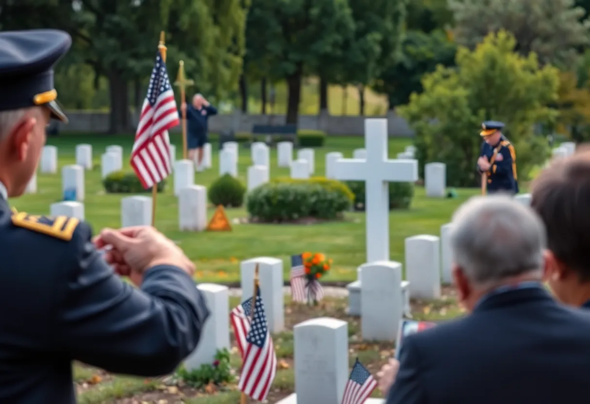 Graveside service honoring U.S. Navy veteran Milton Cawley