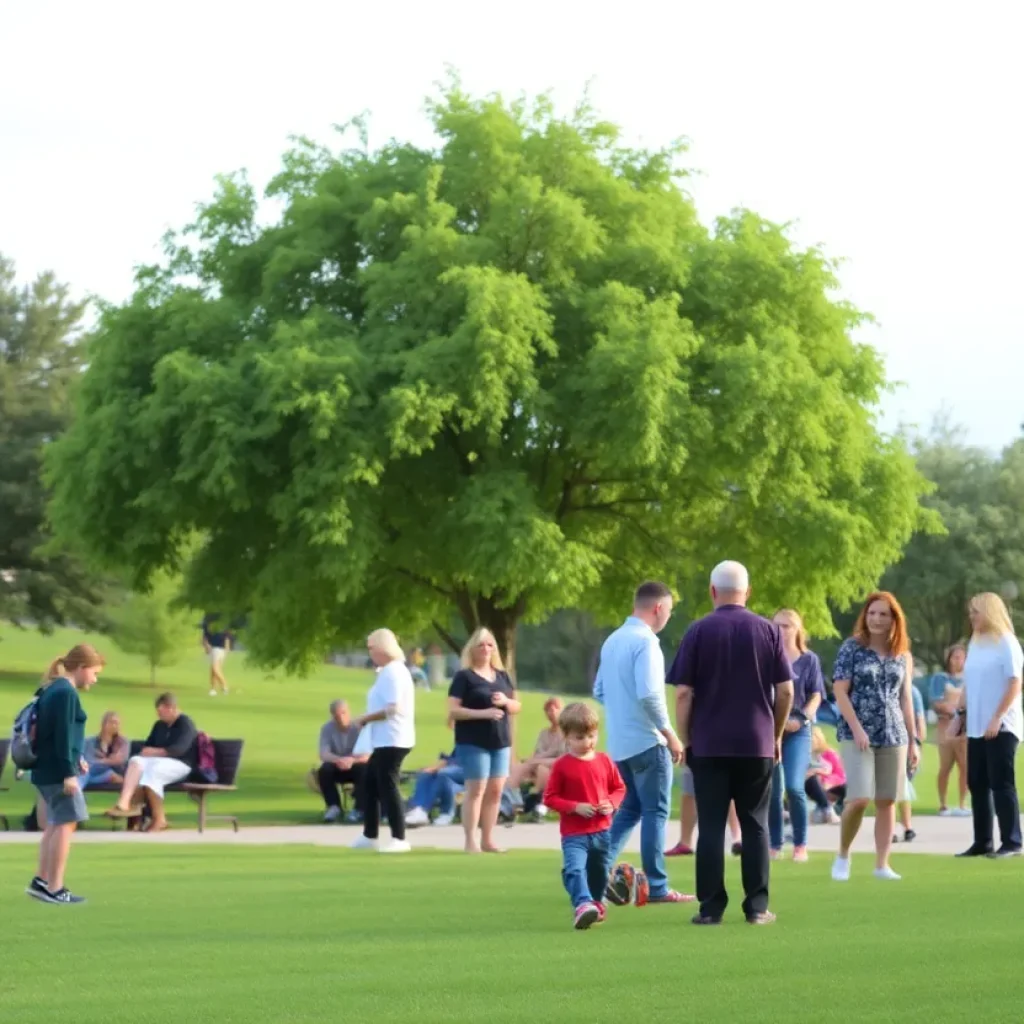 Community park in Augusta where residents share concerns about missing teens