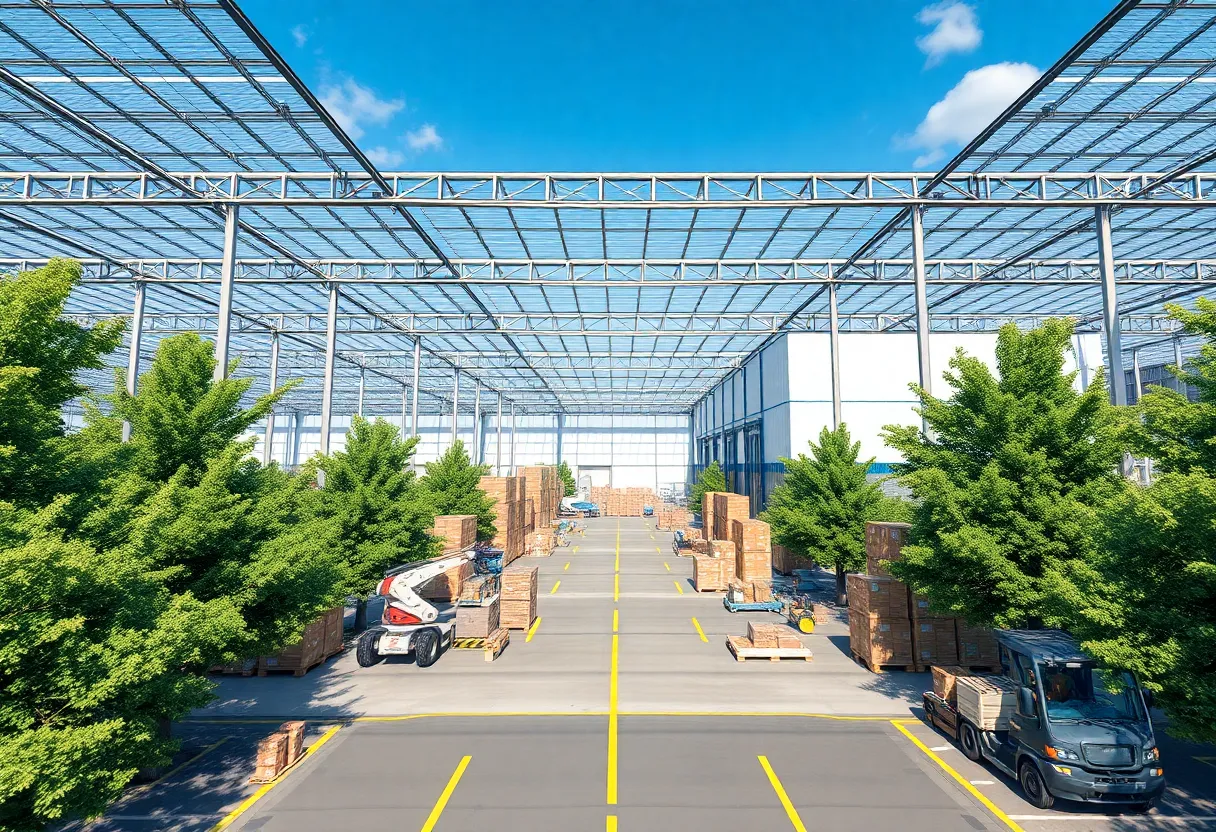 Rendering of the new Stellantis Mopar Parts Distribution Center in Forsyth, Georgia