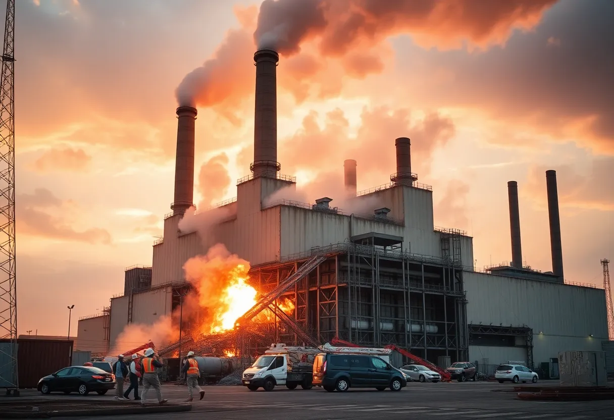 Controlled demolition of stack structures at Plant Wansley