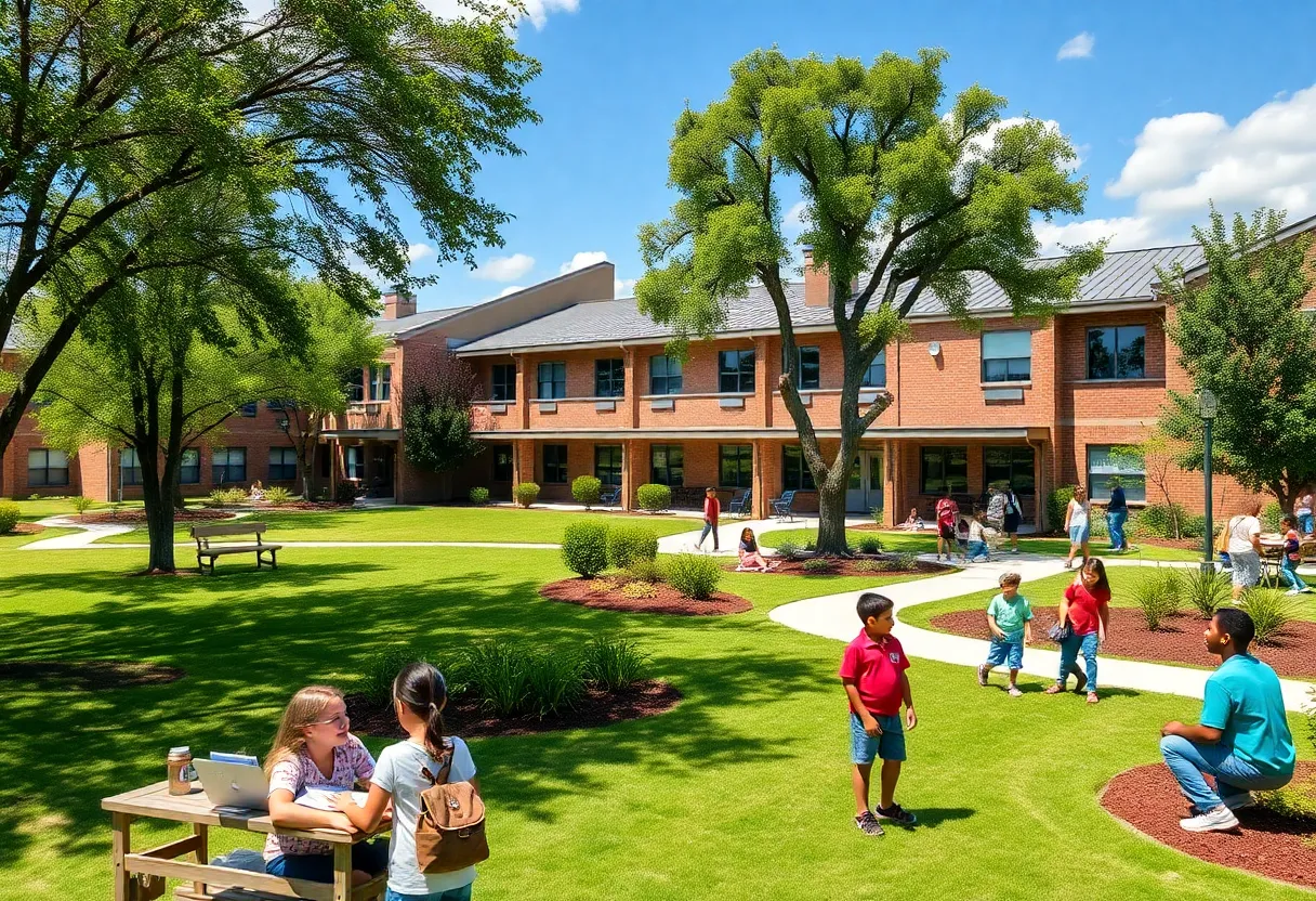 Students engaging in outdoor learning at a private K-12 school in Augusta