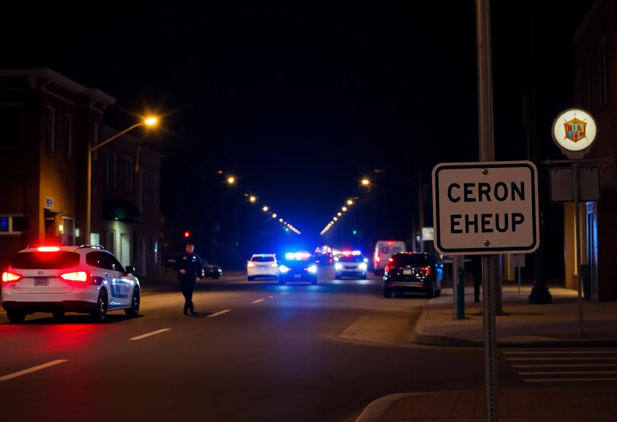 Curfew sign in Richmond County