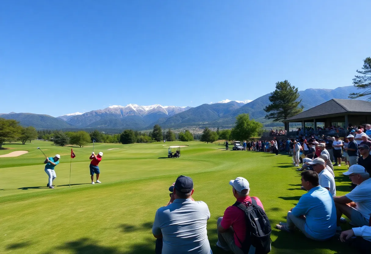 Golfers practicing at Sahalee Players Championship venue