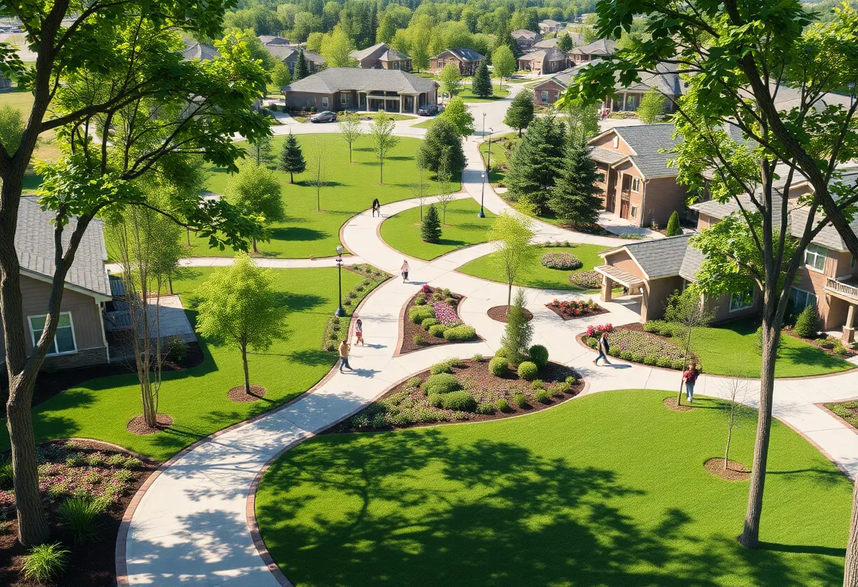 Rendering of a proposed senior living subdivision in Grovetown