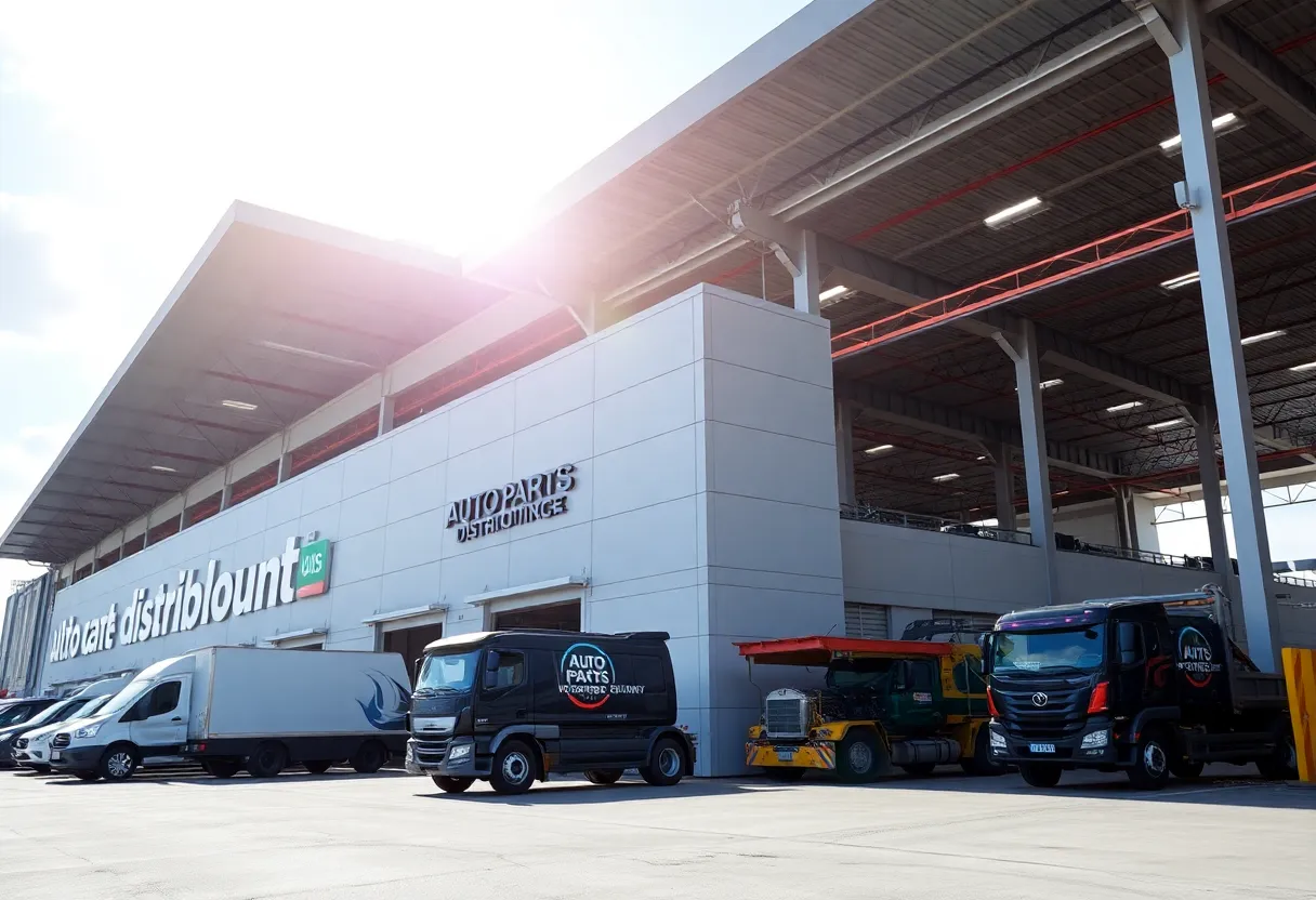 Rendering of the Stellantis auto parts distribution center in Macon, Georgia