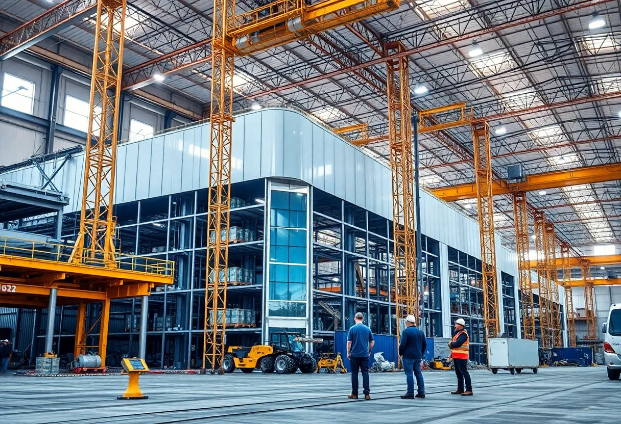 Construction of Stow Group's manufacturing facility in Gordon County, Georgia.