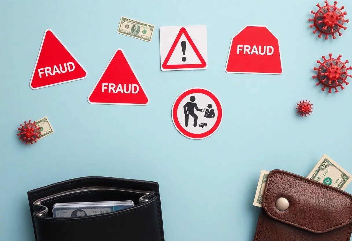 Conceptual image representing unemployment fraud during the pandemic