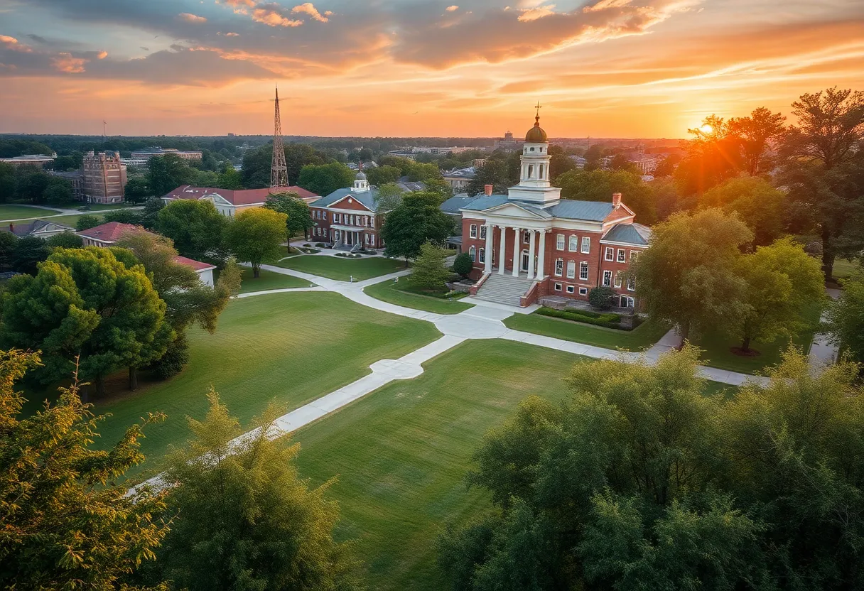 A serene view of Augusta, Georgia, representing the legacy of Wyckliffe Austin Knox.