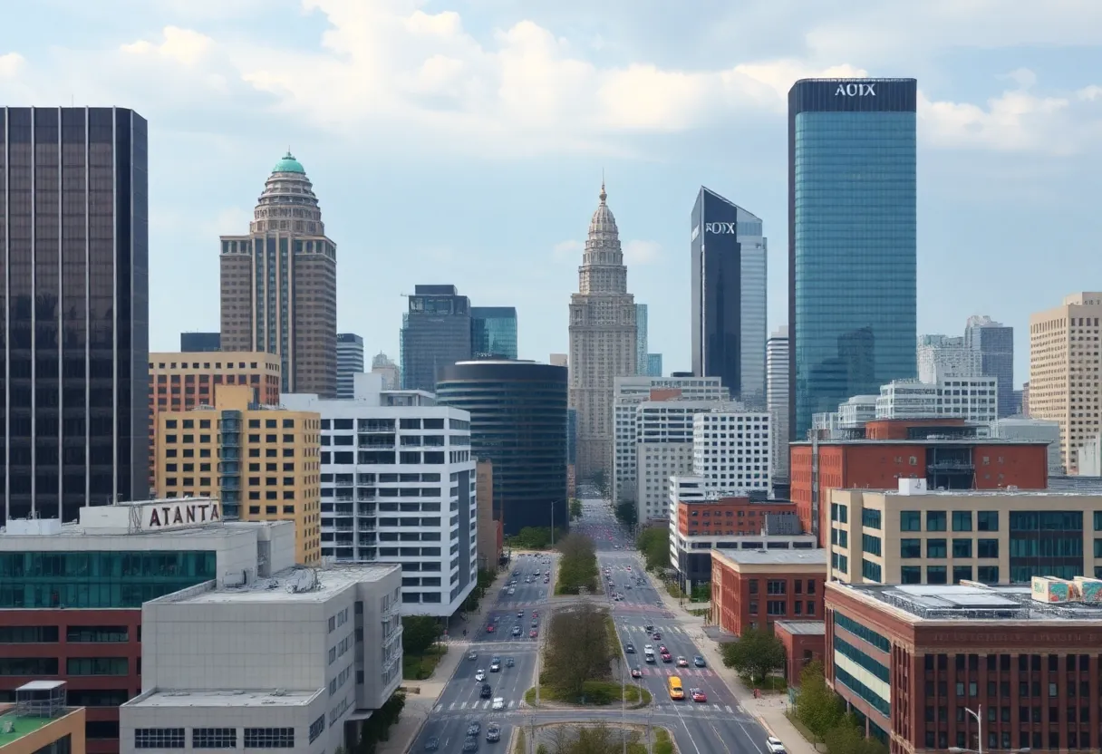 View of Atlanta's commercial properties showcasing urban development