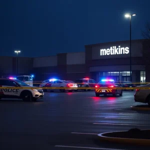 Emergency scene at Best Buy parking lot in Augusta