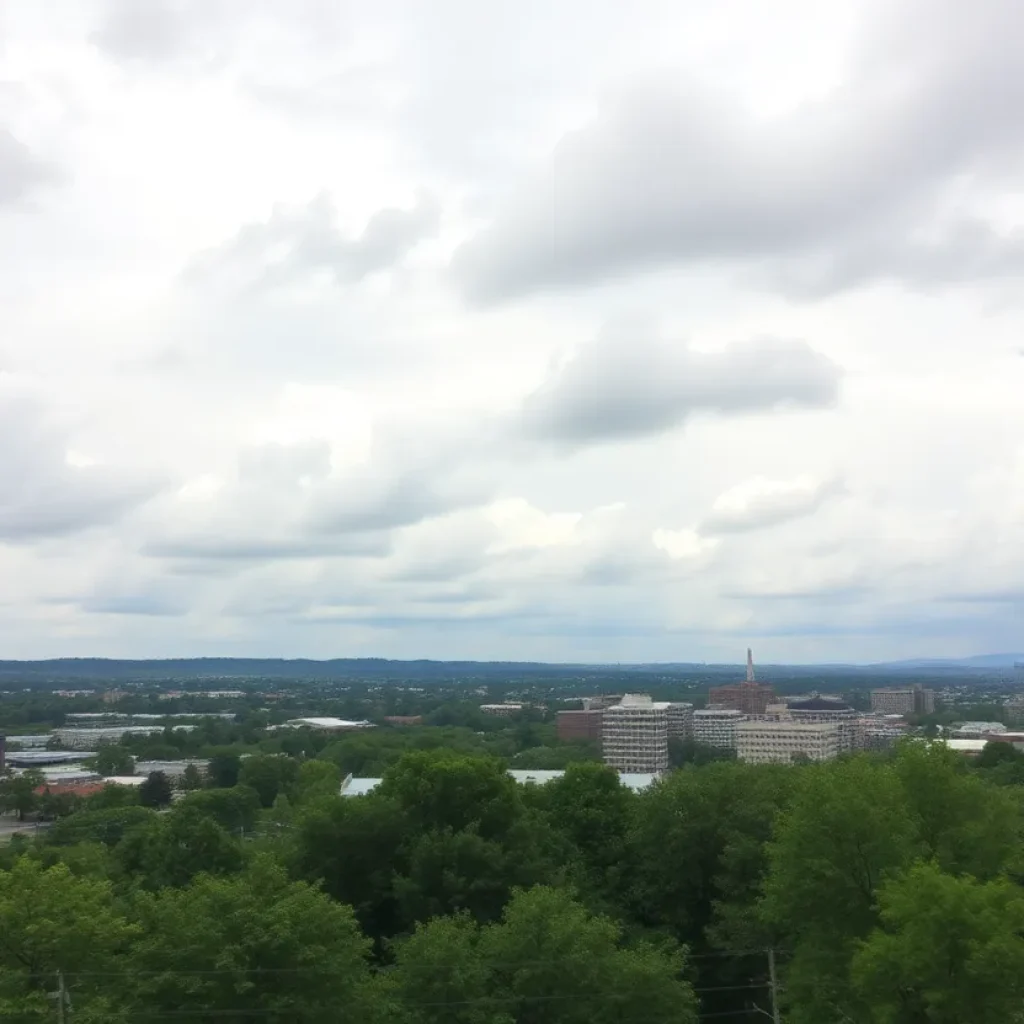 Scenic view of Augusta during Labor Day Weekend with cloudy skies